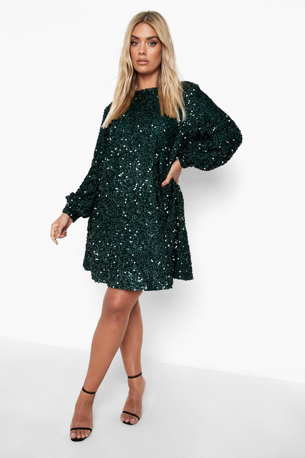 Boohoo embellished shift clearance dress